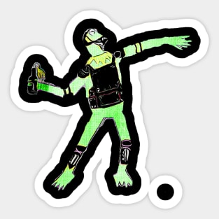 Banksy inspired Kermit 4 Sticker